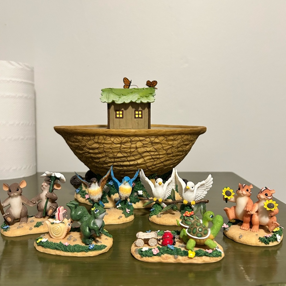 Charming Animal Figurine Set with Ark